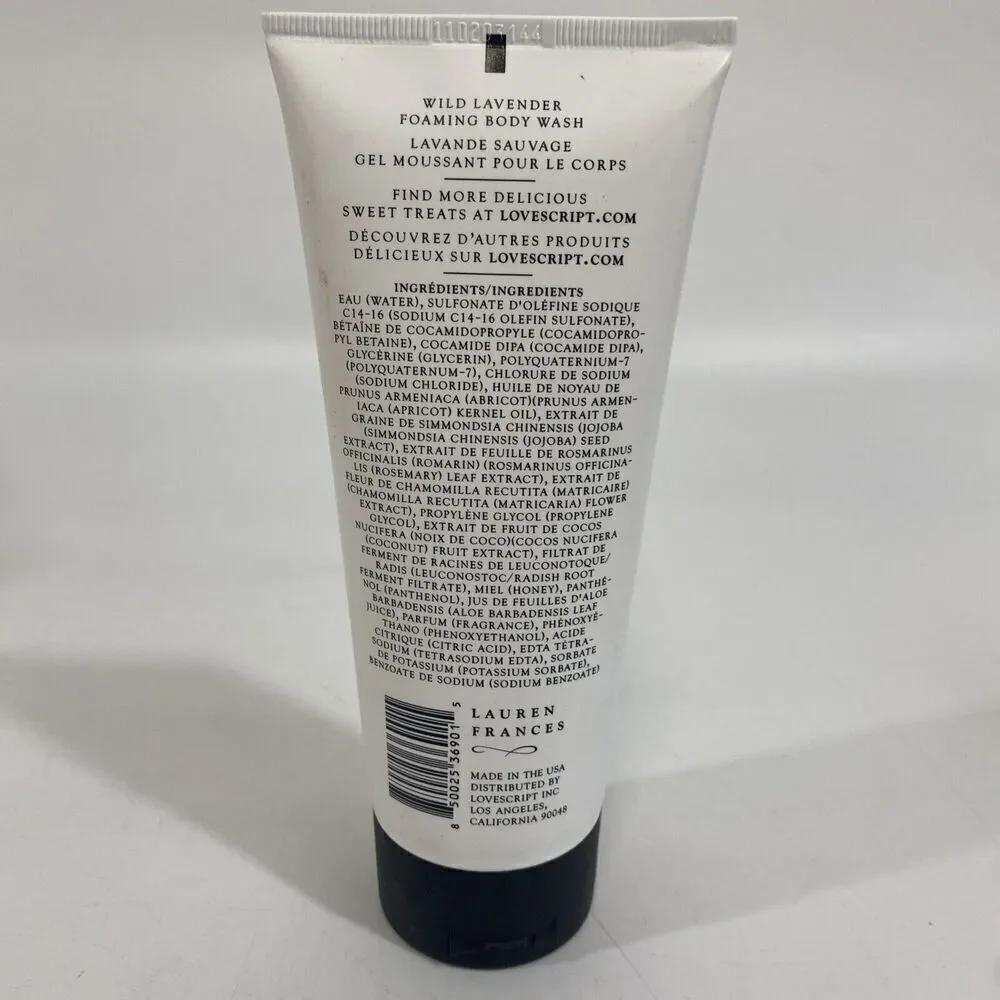 Lovescript By Lauren Frances Body Wash Wild Lavender 6 oz New‎ Sealed Ret $28